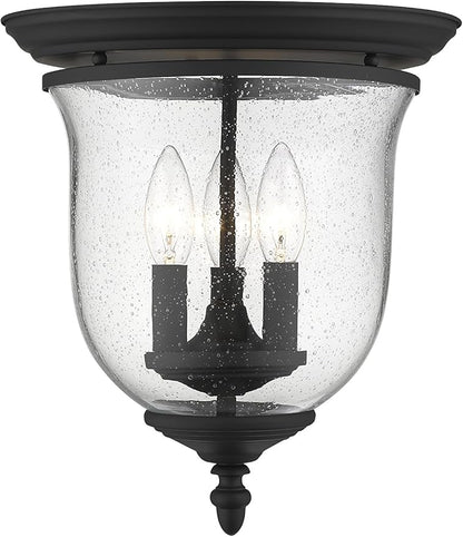 Livex Lighting 5024-04 Legacy 3-Light Ceiling Mount, Black