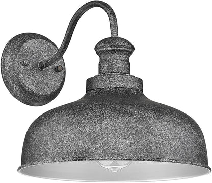Outdoor Farmhouse Barn Light, Outside Wall Sconce, Weather Resistant Anti-Rust Farmhouse Exterior Wall Light, Outdoor Lantern Lamp for Porch, Garage, Patio, Entryway (Antique Black, 1 Pack)