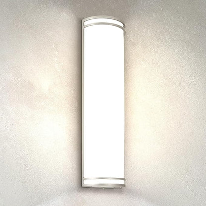 ASD 24 Inch LED Outdoor & Indoor Wall Mount Light Fixture - Brushed Nickel Modern Wall Sconce Lighting - 25W 120-277V 3000K 4000K 5000K Adjustable Dimmable Exterior Lights - Front Door, Patio - ETL
