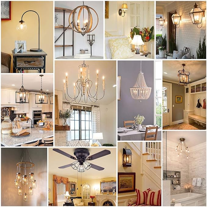 E12 Edison 8W LED Bulb, 100 watt Equivalent Candelabra Dimmable Chandelier Light Bulbs 3000K Soft White Clear 850lm E12 Vintage LED Filament Vintage Candle Bulb with Decorative,4-Pack. (3000k)