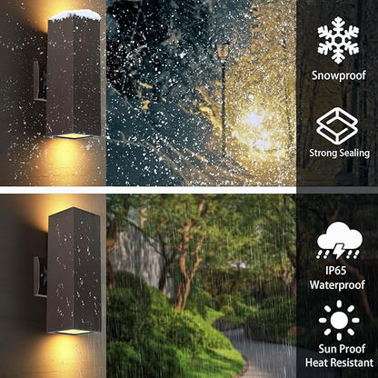 Dusk to Dawn Outdoor Wall Light,Patio Wall Light Fixture, Oil Bronze Porch Lights Outdoor Wall, Anti Rust Waterproof Outside Wall Sconces for Garage, Balcony, Entrance - ETL