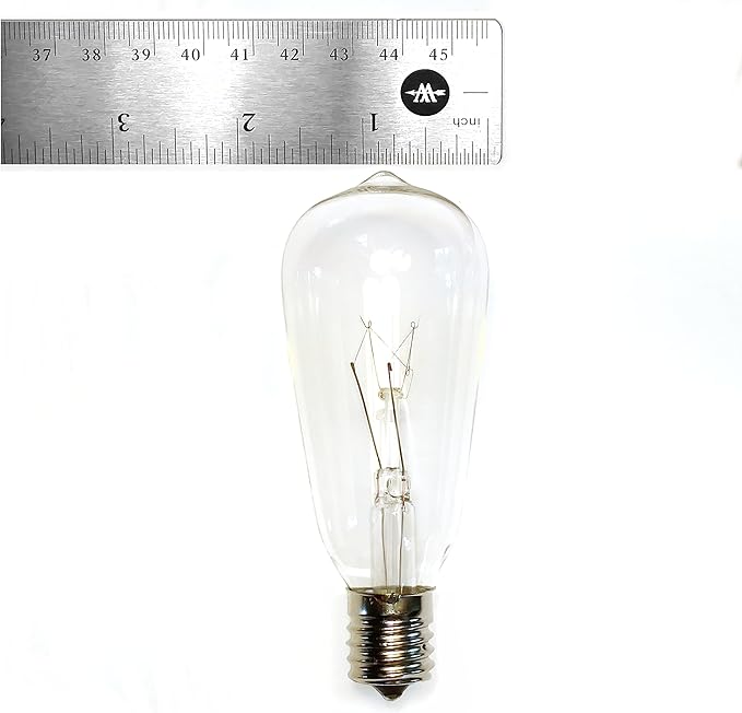 Hometown Evolution, Inc. Box of 25 ST40 Clear 7 Watt C9 (E17) Intermediate Base Replacement Light Bulbs