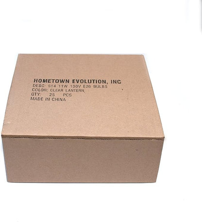 Hometown Evolution, Inc. (Box of 25) S14 Clear 11 Watt Commercial E26 Medium Base Replacement Bulbs