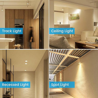 6 Pack Dimmable MR16 LED Bulbs, 12V 5W(50-Watt Equivalent), 3000K Warm White, GU5.3 Bi-Pin Base, 40-Degree, Indoor Outdoor Landscape Spotlight Track Recessed Lighting