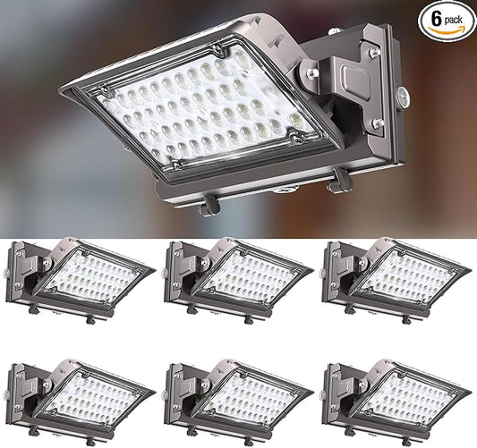 Lightdot 150W LED Wall Pack Lights, 360° Adjustable Panel with Dusk to Dawn Photocell, 22500Lm 5000K Daylight, IP65 Waterproof & Advanced Heat Dissipation Outdoor Security Lighting(Height:10~20ft)