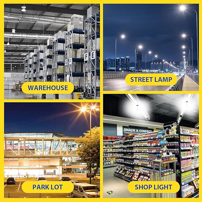 S 2-Pack 80W LED Corn Bulbs,5000K,AC100-277V,12000lm,E26/E39 Base,LED Replacement Metal Halide HID CFL for Commercial Industrial Lighting Warehouse High Bay Light Fixture Garage Workshop