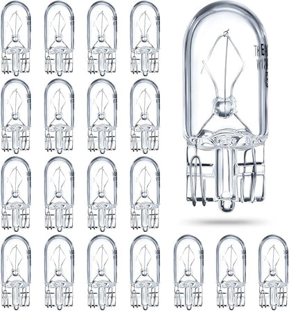 Honoson 1/4 Wedge Base 12V 5W Bulb Clear Krypton Light Bulb for Landscape, RV and Cabinet Lighting (20 Pieces)