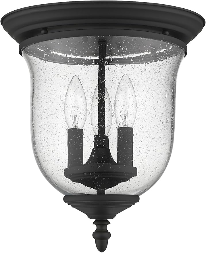 Livex Lighting 5024-04 Legacy 3-Light Ceiling Mount, Black