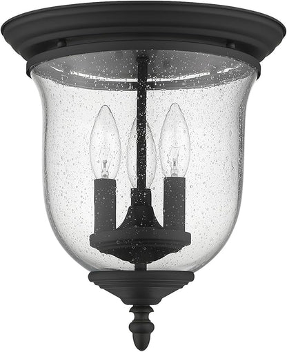 Livex Lighting 5024-04 Legacy 3-Light Ceiling Mount, Black
