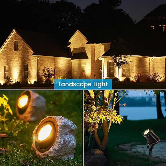 MR16 LED Bulbs, 5W(50W Halogen Equivalent) Landscape Light Bulbs, 2700K Warm White, GU5.3 Bi-Pin Base, 40° MR16 LED 12V Spotlight for Landscape Track Lighting, Non-Dimmable, 6 Pack