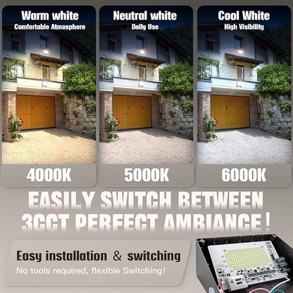 LED Wall Pack Light 8Pack 75/65/50W with Dusk-to-Dawn Sensor, 11250 LM 6000/5000/4000K LED Security Flood Lighting, 120V Outdoor Wall Lights for Parking Lots|Warehouses|Factories|Yard