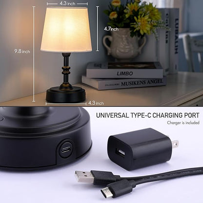O’Bright Seraph mini – Cordless LED Table Lamp with Dimmer (Oil Rubbed Bronze)