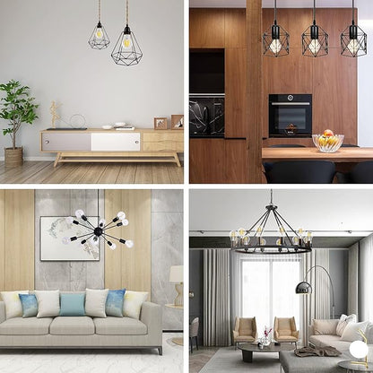 A19 E26 Base Dimmable Edison LED Bulb, 4W (40 Watt Equivalent) 3000K Soft Warm White, Vintage Clear Glass LED Filament Bulb for Home, Wall Sconce, Chandelier, 6 Pack (6W=60W 3000K Soft White)