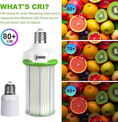 2-Pack 150W LED Corn Light Bulbs,5000K 22500lm,E26/E39 Base,1500W Equivalent LED Corn Light Bulbs for Commercial Industrial Lighting Warehouse High Bay Light Fixture Garage Workshop