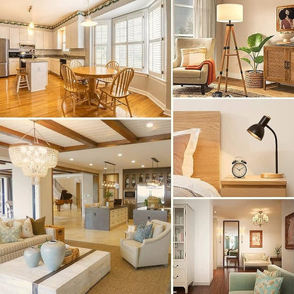 Leools E26 Vintage Edison Bulbs 8W Dimmable LED Bulbs Soft White 3000K 800lm 120V AC E26 Medium Base Light Bulbs for Pendant Light Fixture，6 Pack