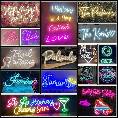 Custom Neon Signs, Personalized LED Neon Light for Wal Decor, Bar, Wedding, Business - Any Text/Logo/Decor Aesthetic Birthday Gift