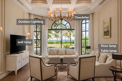 Dimmable E26 Edison Bulb G16.5 Frosted LED Bulb 4W Equal 40 watt Light Bulb, Warm 2700K,400LM AC120V, 40W Globe Light Bulb for Ceiling Fans, Chandeliers, Vanity, 6Pack (4W-2700K)