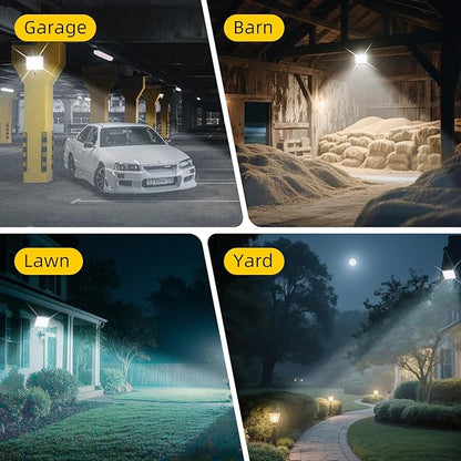WeDo LED Flood Light 200W Equivalent – 150W Plug-in Outdoor Spotlight, 6500K Bright Daylight, IP65 Waterproof Security Light for Driveway, Building, Warehouse, Front Yard