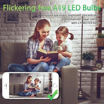 A19 LED Light Bulb, LED Bulbs 100 Watt Equivalent, 3000K Warm Light Bulbs, 1500 Lumens, E26 Standard Base Lightbulb, Non-Dimmable 15 Watt Soft White Bulbs for Home, ETL Listed(4-Pack)