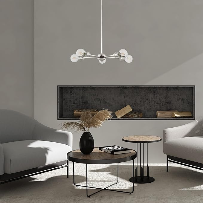 Livex Lighting 46135-80 5 Light Nordic Gray Chandelier