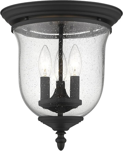 Livex Lighting 5024-04 Legacy 3-Light Ceiling Mount, Black
