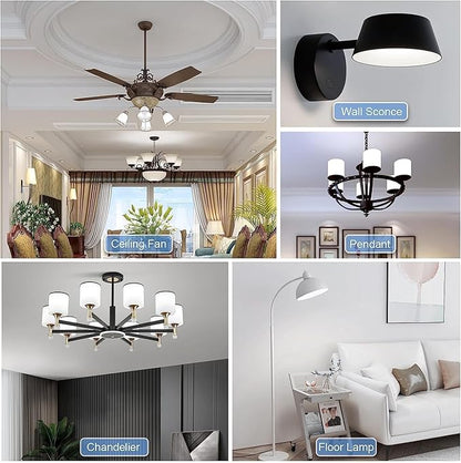 XININSUN Frosted G16.5 globe light bulb,e12 Round Candelabra Bulb 40 watt,4W Chandelier Light Bulbs,Milky White Candelabra LED Bulb,Dimmable,4W 4000K Daylight 400lm,6Pack