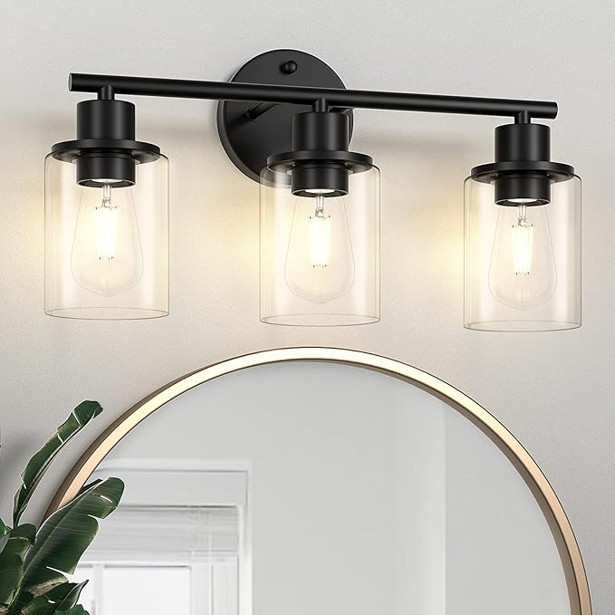 Licperron Clear Glass Replacement Shade 1 Pack, High Transmittance Cylinder Glass Lampshade Covers for Vanity lighting Fixtures Table Lamp Floor Lamp Chandelier Pendant Light