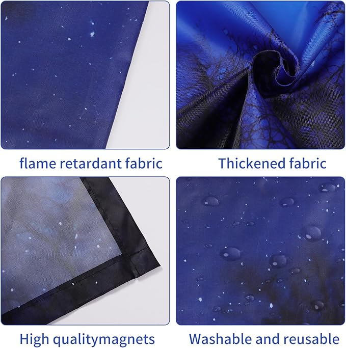 2pcs Fluorescent Light Covers - Light Covers for Ceiling Lights Classroom, Magnetic Light Filters for Office, Hospitals, Home 4 x 2 Feet (blue nebula)