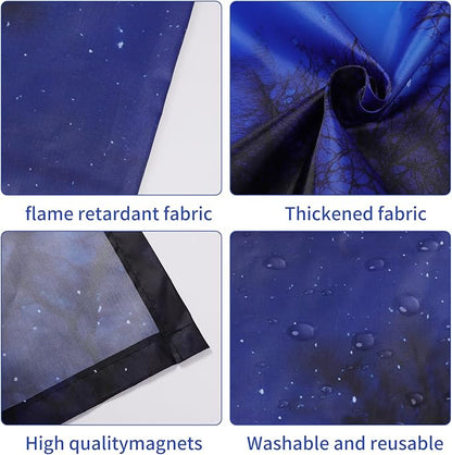 2pcs Fluorescent Light Covers - Light Covers for Ceiling Lights Classroom, Magnetic Light Filters for Office, Hospitals, Home 4 x 2 Feet (blue nebula)