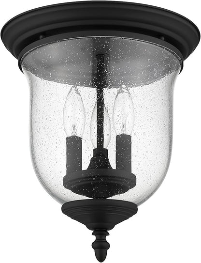 Livex Lighting 5024-04 Legacy 3-Light Ceiling Mount, Black
