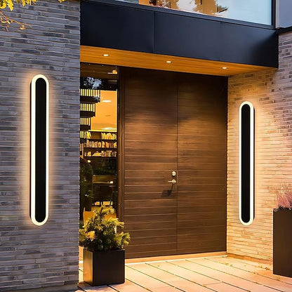 TODOLUZ 2-Pack 40-Inch Long Linear Oudoor Wall Sonce, IP65 Waterproof Modern Wall Light Fixture with Build-in Integrated LED & 5 Color (3000K/3500K/4500K/5000K) for House Front Door Garage
