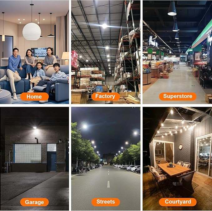 70W LED Corn Light Bulb, 700W Equivalent 9100LM, 5000K Daylight, Waterproof & 90% Energy Saving, E26/E39 Base Outdoor Light Bulbs for Garage, Factory, Shop (2-Pack)