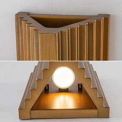 11" Modern Outdoor Wall Lights Hand-Brushed Vintage Gold LED Exterior Lighting Fixtures Outdoor Wall Sconce Light for House Exterior Garage Porch Patio