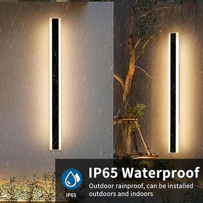 2 Pack Long LED Wall Light, 57inch Modern Wall Sconce, 50W, 3000K Warm White, IP65 Waterproof, White Acrylic, Outdoor Wall Mount Light Fixture for Patio, Garage, Entryway, Fence