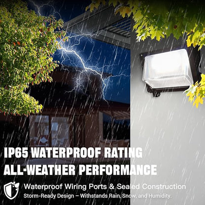 LED Wall Pack Light 120W/96W/72W with Dusk to Dawn Photocell,18000LM 1000W HPS/HID Equiv.,6000K/5000K/4000K Daylight Outdoor Security Lighting, Commercial Wall Mount Lights for Warehouse,Yard - 4Pack