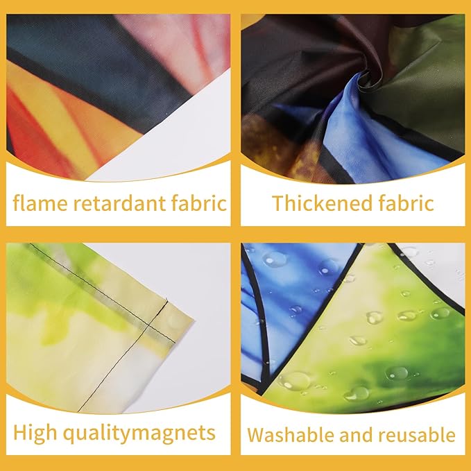 2pcs Fluorescent Light Covers - Light Covers for Ceiling Lights Classroom, Magnetic Light Filters for Office, Hospitals, Home 4 x 2 Feet (color art)