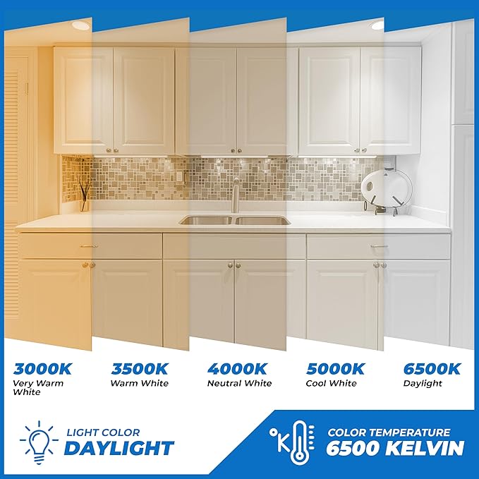 OHLECTRIC 6 Pack - F4T5/D Flourescent Light Bulbs Non-Dimmable - 6 inches Under Cabinet Bulb 6500K Daylight White 4 Watt Tube Bulb