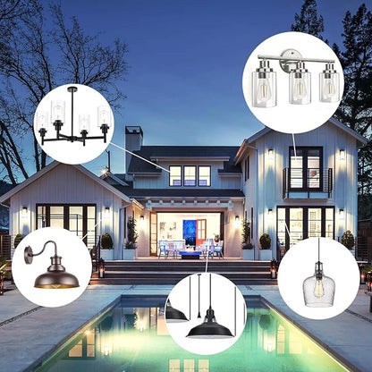 TJOY 6 Pack E26 Base Vintage LED Edison Light Bulbs, 60W Equivalent Dimmable, 4000K Natural White, 8W ST58 LED Filament Bulbs, 800Lumens, CRI80+, Antique Glass Style for Home, Bedroom, Farmhouse