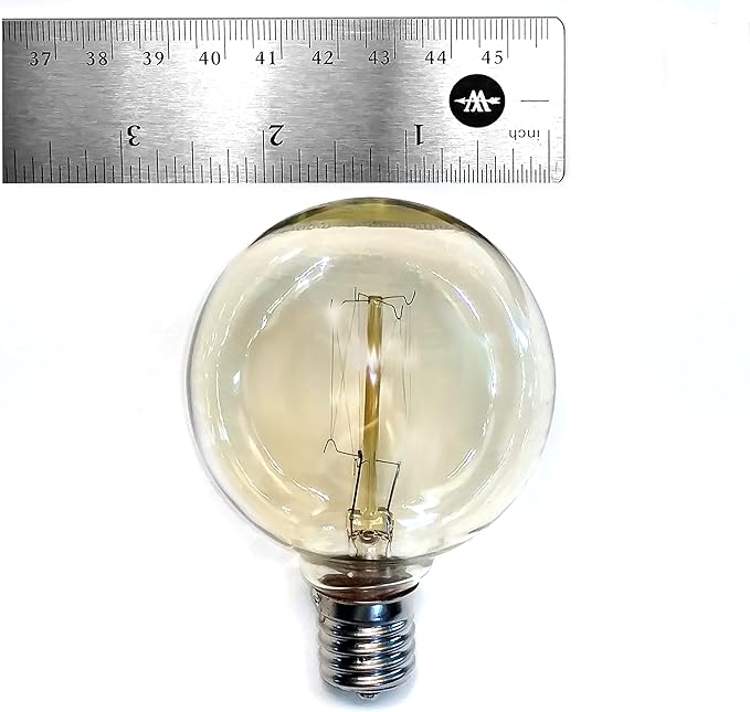 Hometown Evolution, Inc. Box of 25 G60 Lantern Edison 2.5 Inch 7 Watt C9 E17 Base Replacement Bulbs