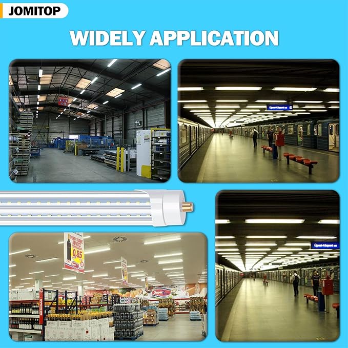8FT LED Bulb T8 90W V Shaped Led Tube Light,Need Bypass Ballast,Single Pin FA8 Base 5000K Daylight White, 8 Foot (Replace 180W Lamp) Dual-Ended Power AC 90-277V 10 Pack
