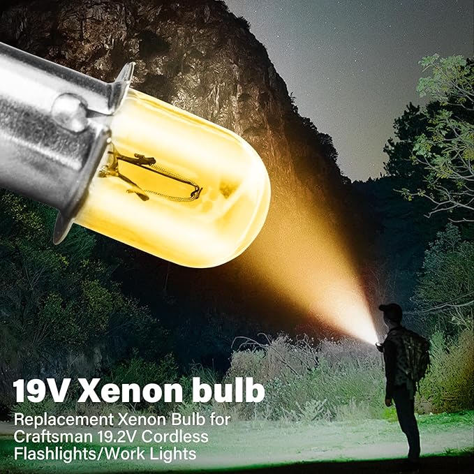 Ameri 19.2 Volt bulb Flashlight/Worklight Replacement XENON Bulbs 19v for CRAFTSMAN(4Pack)
