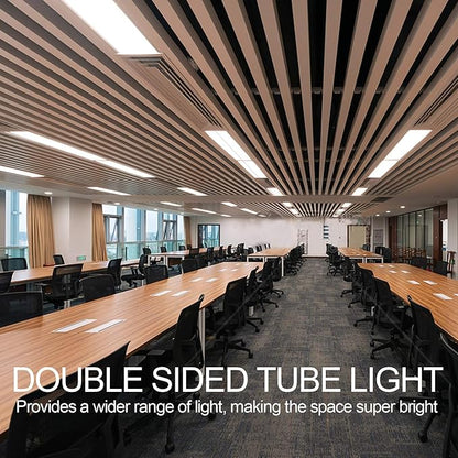 12 Pack T10 5FT 30W Led Tube Light Shop Light Double Sided 360° Rotatable R17D Base Ballast Bypass 5 Foot Advertisement Sign Lighting 6000k Cool White Striped Cover 100-277V
