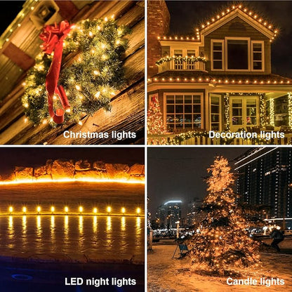 50PACK C9 LED Christmas Light Bulb ，C9 LED Replacement Bulb for Christmas String Lights, E17 Intermediate Base, 2200K Warm White, Commercial Grade Holiday Clear ‎Plastic Bulbs Dimmable Shatterproof
