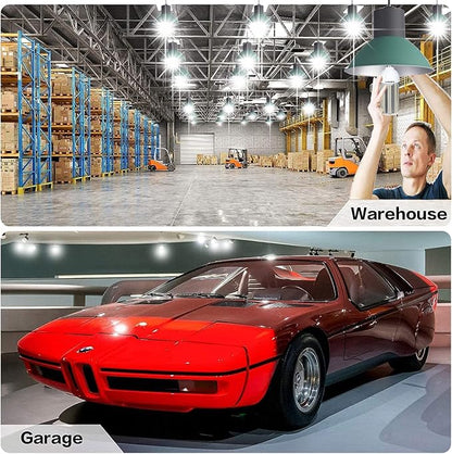 60W LED Corn Bulb, E26 Base with E39 Adapter, 5000K 9000LM LED Light Bulb for Garage Warehouse Workshop Barn (60Watts)
