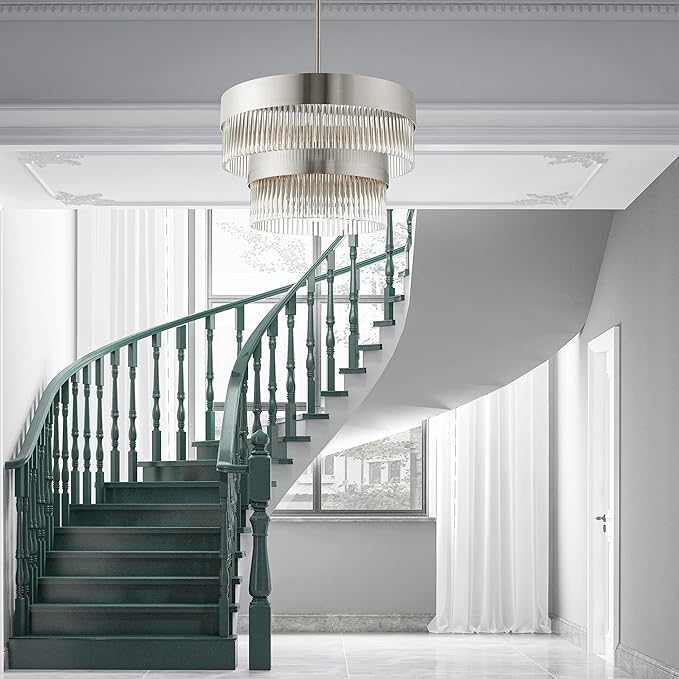 Livex Lighting 49824-91 5 Light Brushed Nickel Chandelier