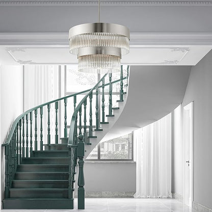 Livex Lighting 49824-91 5 Light Brushed Nickel Chandelier