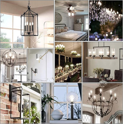 E12 Candelabra Light Bulbs 8W,Equal 100 Watt Dimmable Led Bulbs,4000K Daylight Led Candle Bulb,Chandelier Light Bulbs 4.85In,850lm,4-Pack