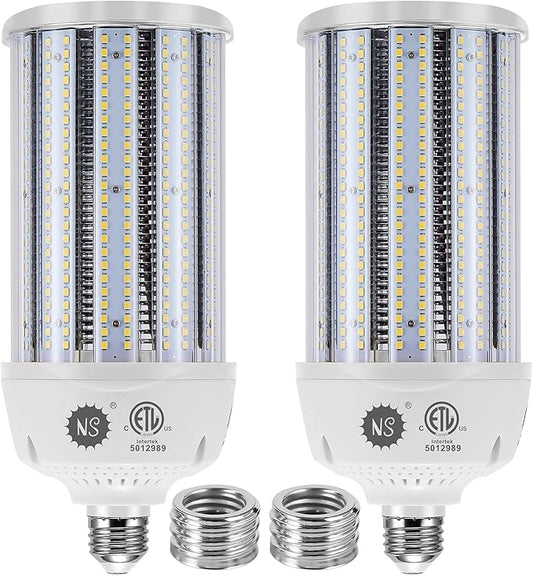 NS 2-Pack 120W LED Corn Bulbs,5000K,AC110-277V,18000lm,E26/E39 Base,LED Replacement Metal Halide HID CFL for Commercial Industrial Lighting Warehouse High Bay Light Fixture Garage Workshop
