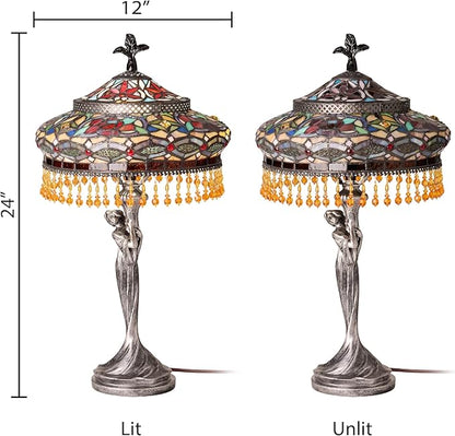 RIVER OF GOODS 24" H Parisian Antique Silver Bell Shade Novelty Table Lamp