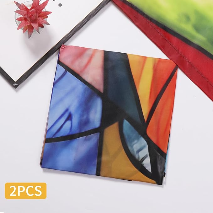 2pcs Fluorescent Light Covers - Light Covers for Ceiling Lights Classroom, Magnetic Light Filters for Office, Hospitals, Home 4 x 2 Feet (color art)